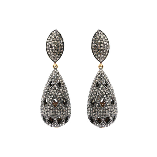 Diamond 925 Sterling Silver Gorgeous Drop Dangle Earring